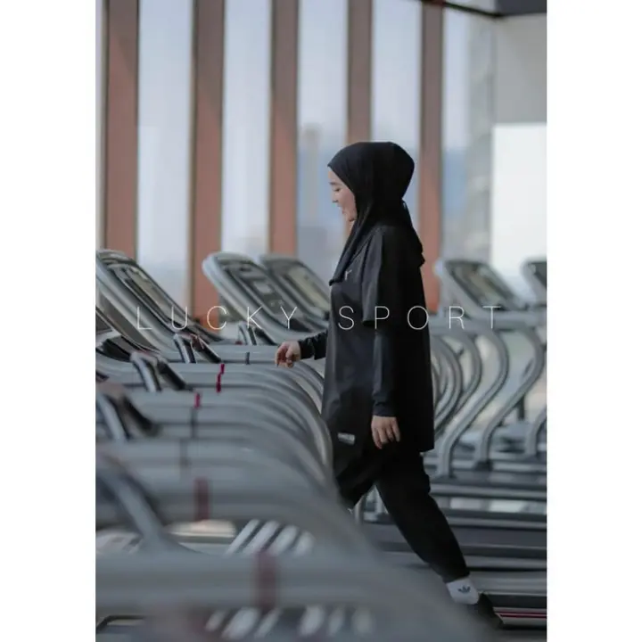 hijab jilbab kerudung bergo olahraga muslim sport non pad