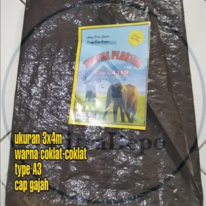 A3 UK : 3X4 CAP GAJAH TERPAL PLASTIK COKLAT COKLAT