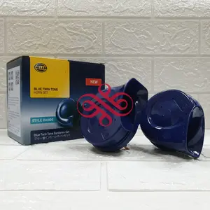 KLAKSON KEONG HELLA TWIN TONE BLUE 12V - KEONG BIRU HELLA ORIGINAL