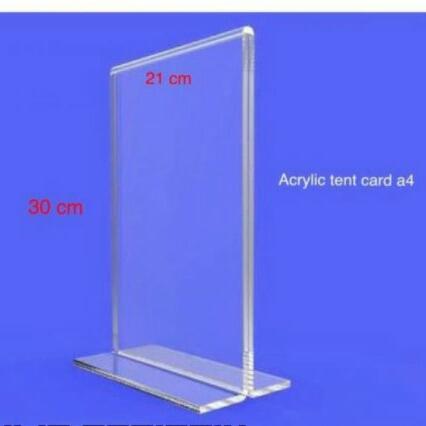 Gambar Standing POP A4 bahan 2mm bening dari Acrylik Shop Kota Administrasi Jakarta Barat Tokopedia