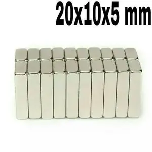 Magnet NEODYMIUM Kotak uk. 20x10x5mm Persegi Peralatan Strong  Stationery