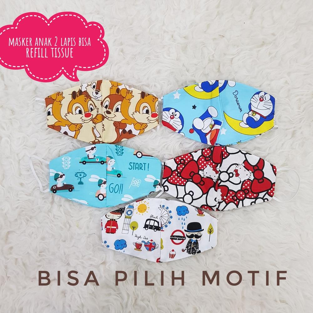 Masker anak 2 lapis