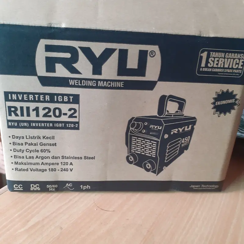 TEKIRO RYU Mesin Travo las listrik/Travo welding inverter IGBT120 450w 4