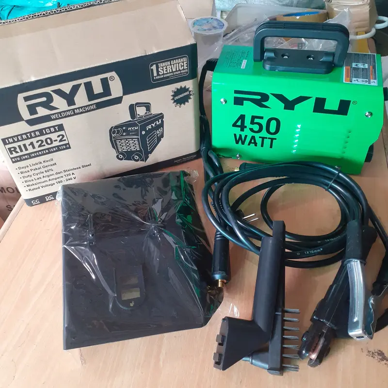 TEKIRO RYU Mesin Travo las listrik/Travo welding inverter IGBT120 450w 1