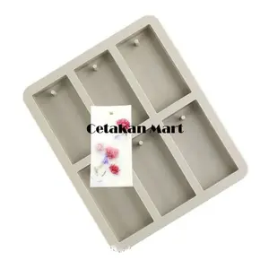 CM Cetakan Lilin Wax Box Persegi 8 x 4 x 1 cm 6 cav Silikon