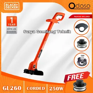Mesin Potong Rumput Listrik BLACK DECKER String Trimmer GL 260 Garansi