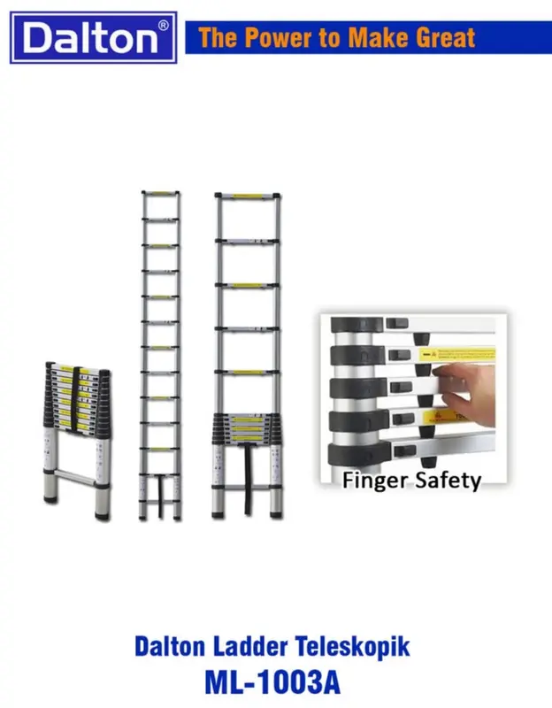 Tangga Lipat Teleskopik 3.2m Single Telescopic Ladder 3.2m 0