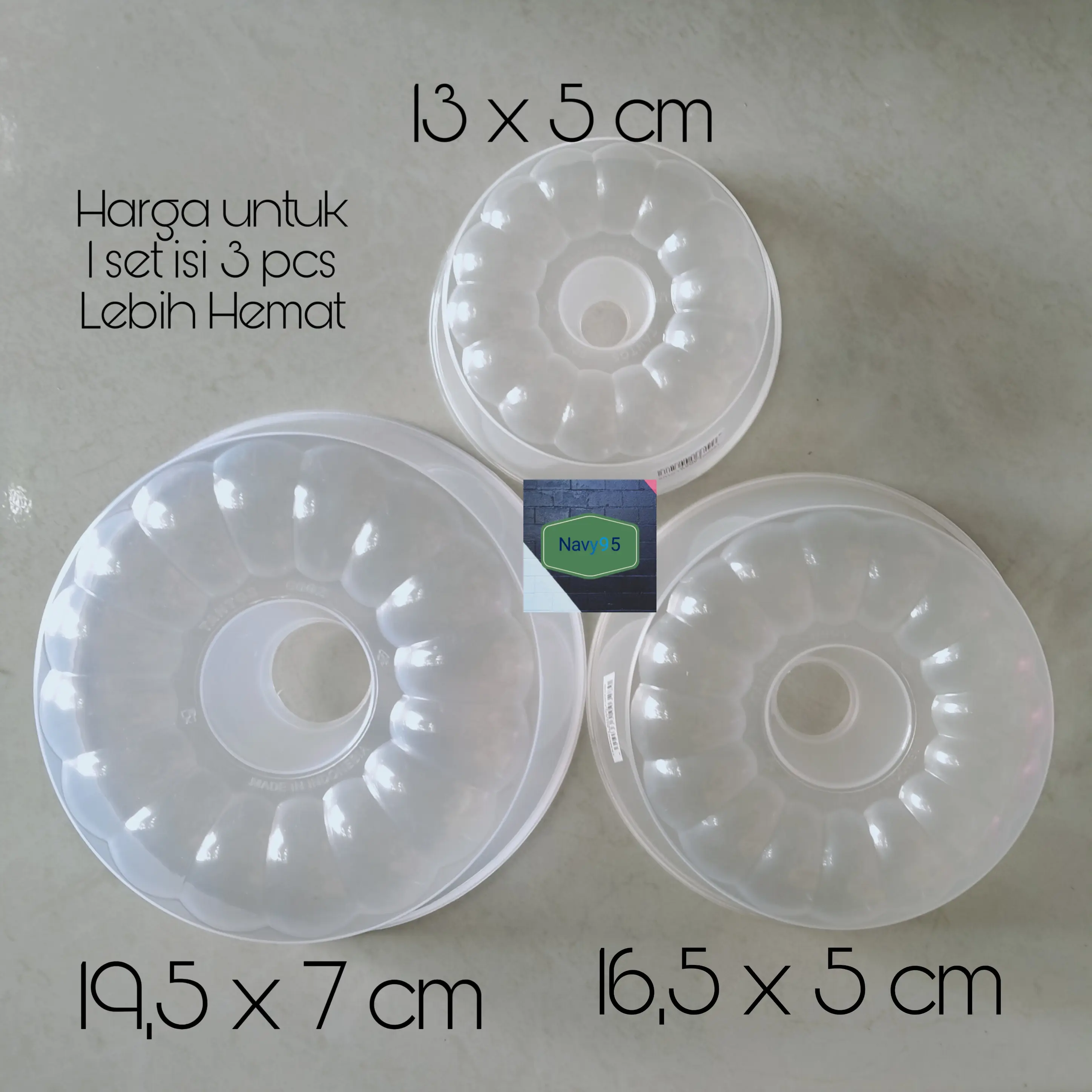 Cetakan Puding / agar agar Bentuk Salur /leci /polkadot 3 susun
