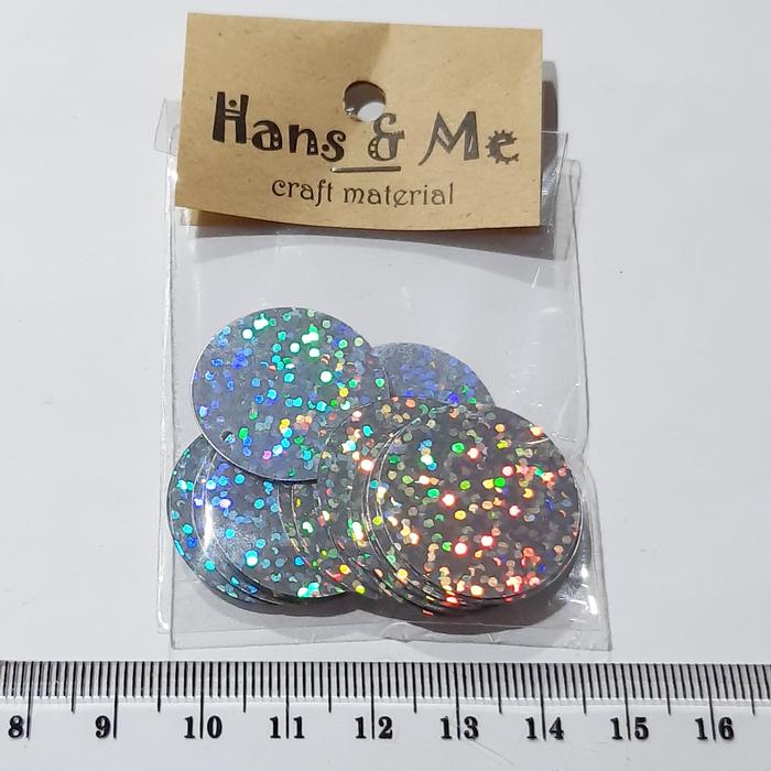 Gambar Payet Manik Lingkaran 25mm Silver Laser dari Hans and Me Kota Administrasi Jakarta Barat Tokopedia
