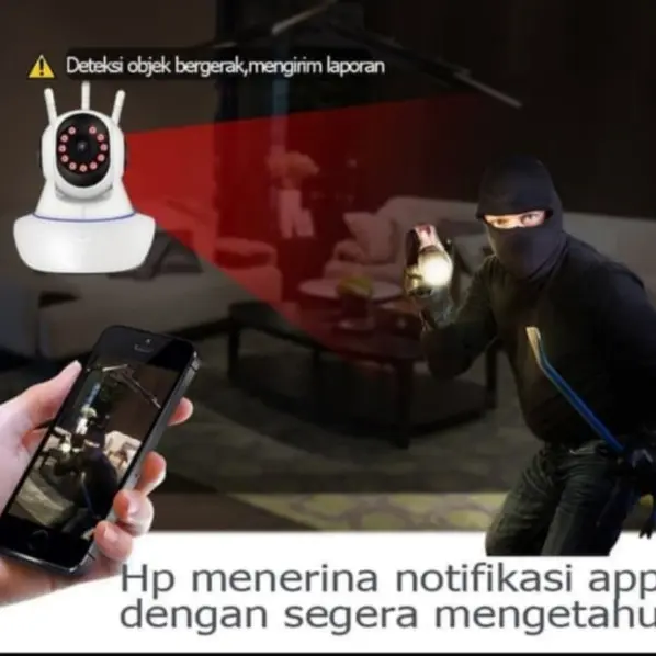 IP Cam CCTV Wireless Wifi 3 antena home security APP V380 4