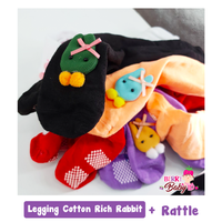 Gambar YooBerry Legging Anti Slip + Rattle 3D Cotton Rich Bayi 0-12 Bulan -2 - 6-12 Bulan, Motif K dari Berry Baby Kota Bandung 3 Tokopedia