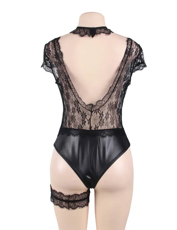 Baju sexy besar extra big lingerie import transparan kulit latex renda 2
