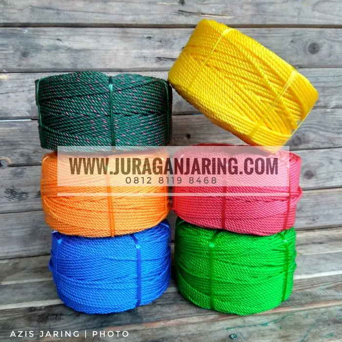 TALI TAMBANG PLASTIK PE 3 MM TAMPAR, NILON METERAN 2