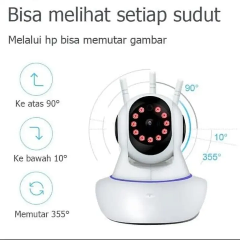 IP Cam CCTV Wireless Wifi 3 antena home security APP V380 3