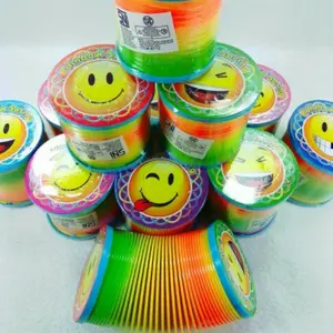 Mainan anak yoyo rainbow slinky jumbo magic dream pegas emoji emoticon