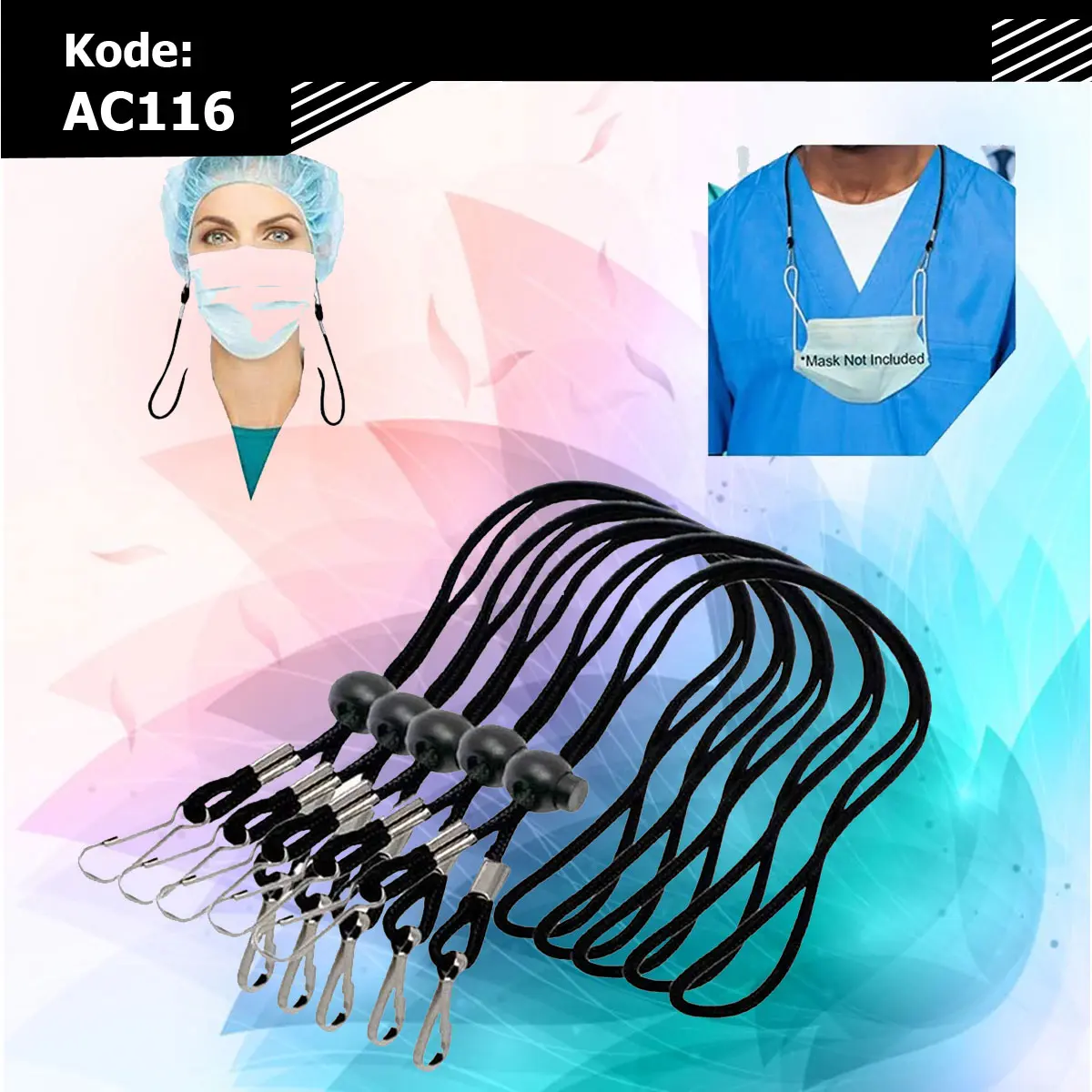 Tali Masker Hijab AC116 | Tali Tambahan Extension | Cantelan Masker