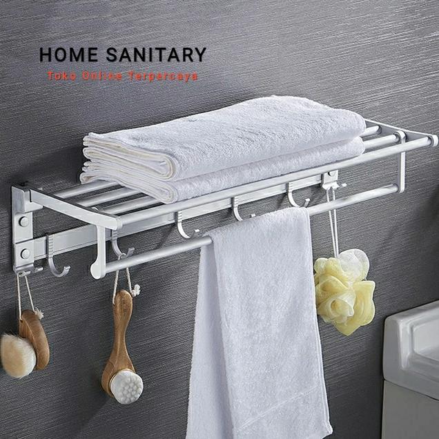 RAK HANDUK LIPAT TRITON GANTUNGAN HANDUK ALUMINIUM 60CM - Shop | Tokopedia