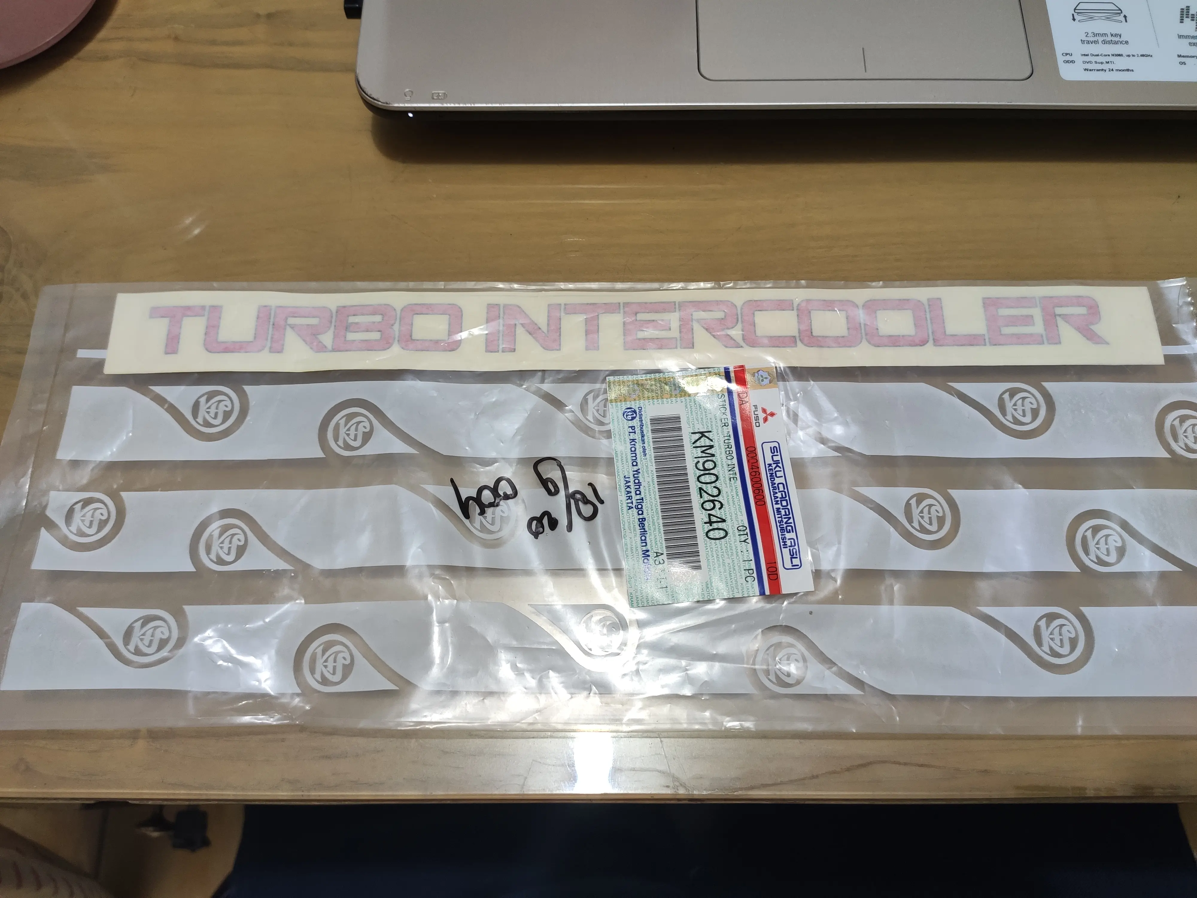 Sticker TURBO INTERCOOLER Fuso
