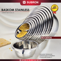 Gambar SUBRON Baskom 22cm 24cm Tinggi Tebal Multi Fungsi Stainless Steel - 22 cm dari SUBRON KITCHENWARE Kab. Bandung 3 Tokopedia