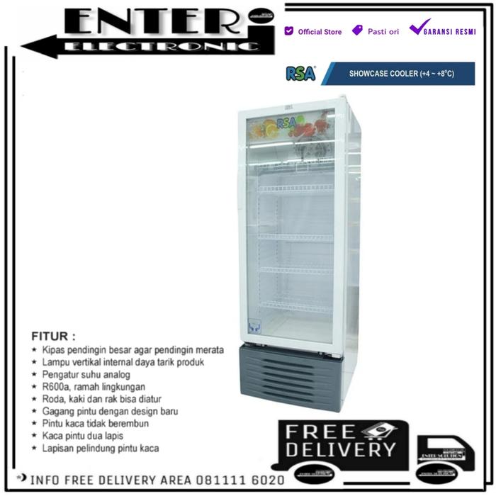 Gambar RSA AGATE 240 - SHOWCASE RSA DISPLAY COOLER LEMARI PENDINGIN AGATE240 dari Enter Electronic Kota Tangerang Selatan Tokopedia