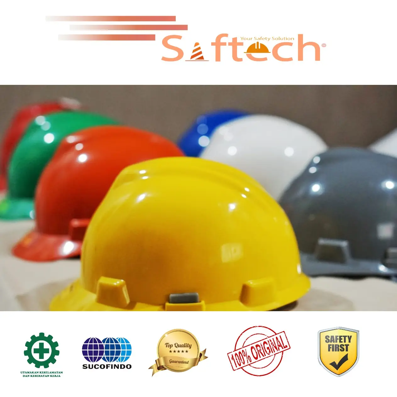 HELM SAFETY V-GARD - PROYEK (nylon based) - SNI Scfndo - Murah