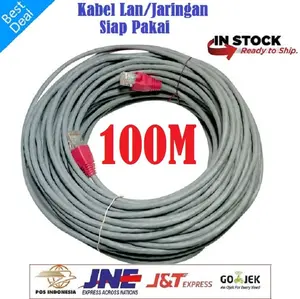 Kabel LAN 100M UTP CAT5e - Rj45 - Plugboot Cat 5 Siap Pakai 100 Meter