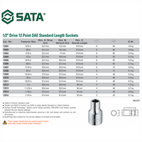 Gambar SOCKET SATUAN 1/2 INCH 9/16 in 13505 12pt SATA TOOLS dari warungtools Kota Administrasi Jakarta Utara 3 Tokopedia