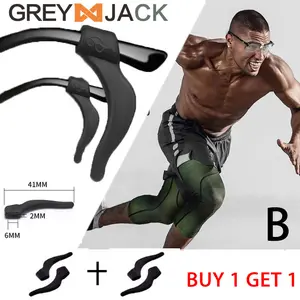 Grey Jack Earhook Kacamata Silicone Pengait Kuping anti slip B