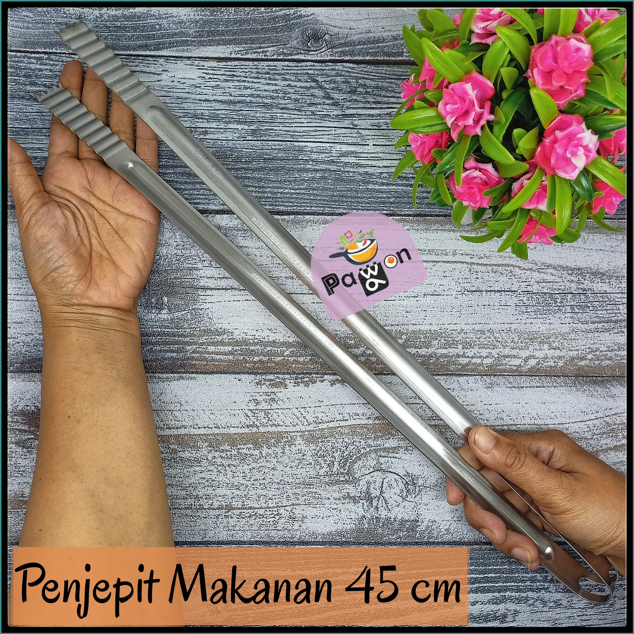 Penjepit Makanan - Barbeque Stainless Tebal Panjang 45 cm BX004-16
