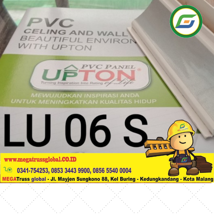 Gambar List Plafon PVC UPTON Plafon - Material Bahan Bangunan - Hiasan Atap dari MEGATrussGlobal Kota Malang Tokopedia
