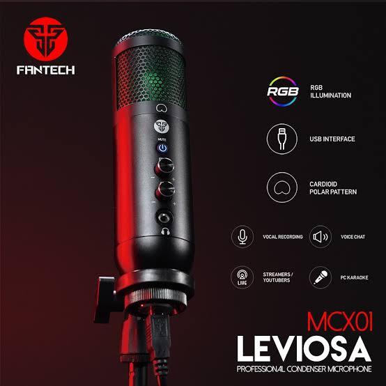 Gambar Fantech Leviosa MCX01 Condenser Gaming Microphone dari Julyaugustshop Kota Administrasi Jakarta Utara Tokopedia