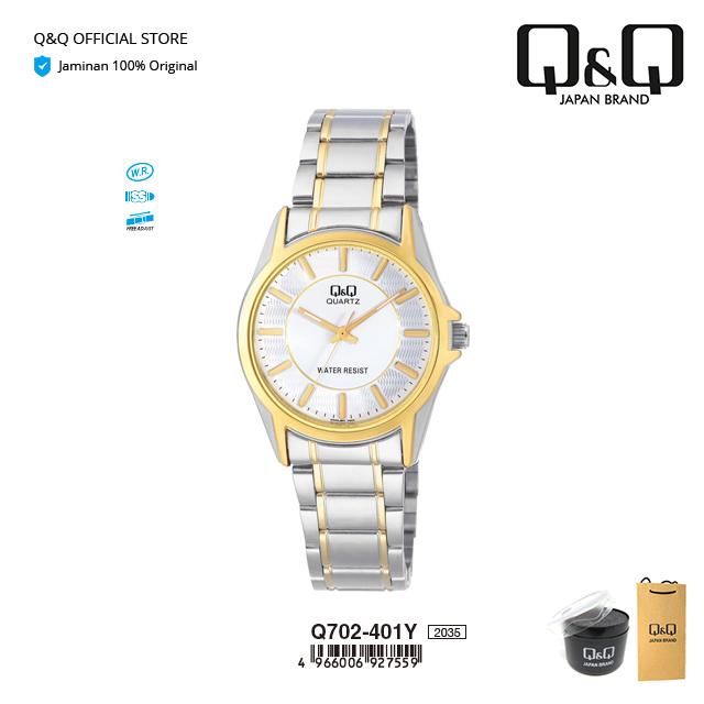 Gambar Q&Q QnQ QQ Original Jam Tangan Pria Analog - Q702 Q702J Stainless dari Q&Q Official Store Kota Surabaya Tokopedia