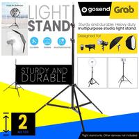 Gambar LIGHTING STAND ALUMINIUM 200CM RETRACTABLE – STAND LAMPU STUDIO UNIVERSAL 3KG dari MACRO.id Kota Administrasi Jakarta Barat 3 Tokopedia