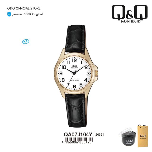 Gambar Q&Q QnQ QQ Original Jam Tangan Wanita Analog - QA07 QA07J Leather dari Q&Q Official Store Kota Surabaya Tokopedia