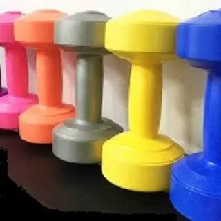 ISI 2PCS - dumble / barbel plastik / dumbell 1kg 1kg win star warna