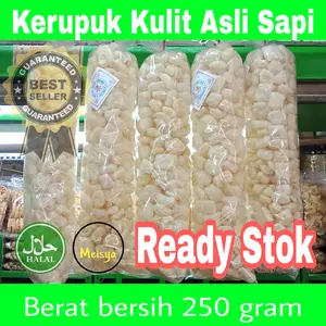 KERUPUK KULIT HALAL /KRUPUK JANGEK/RAMBAK BER VARIAN UKURAN