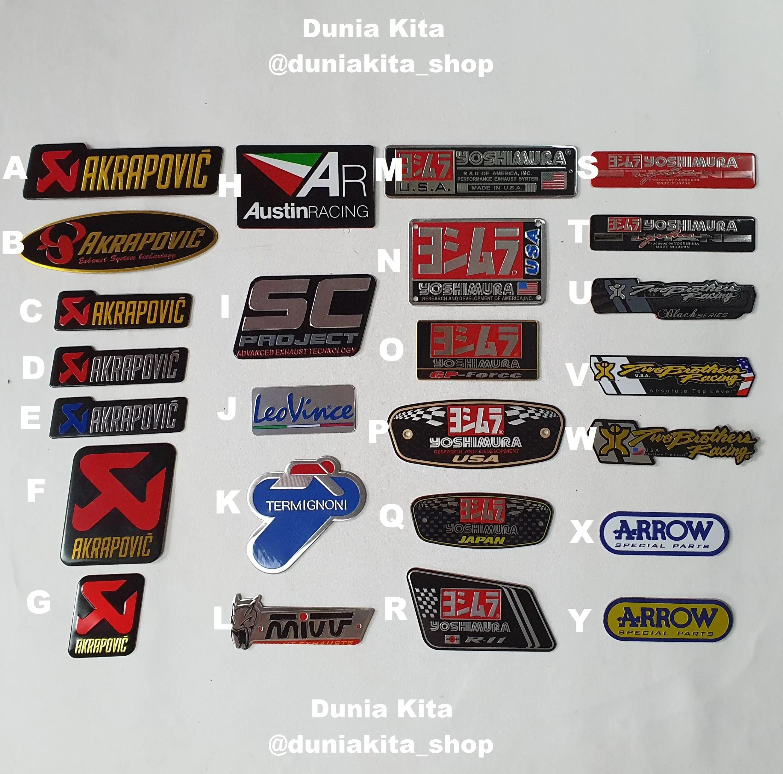 Stiker Knalpot Import Almunium Tahan Panas
