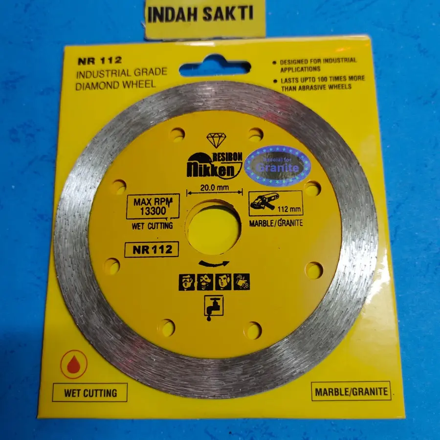 Mata Pisau Potong Keramik / Diamond Wheel 4" Nikken NR 112 Wet Basah