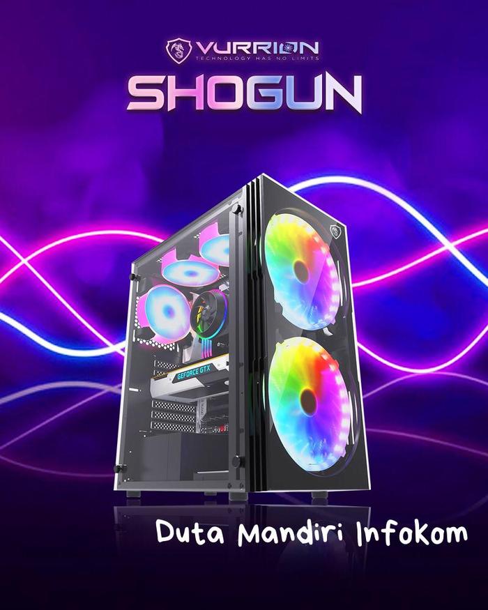 Gambar Vurrion SHOGUN - Tempered Glass Mid-Tower Gaming Case dari Duta Mandiri Infokom Kota Administrasi Jakarta Pusat Tokopedia