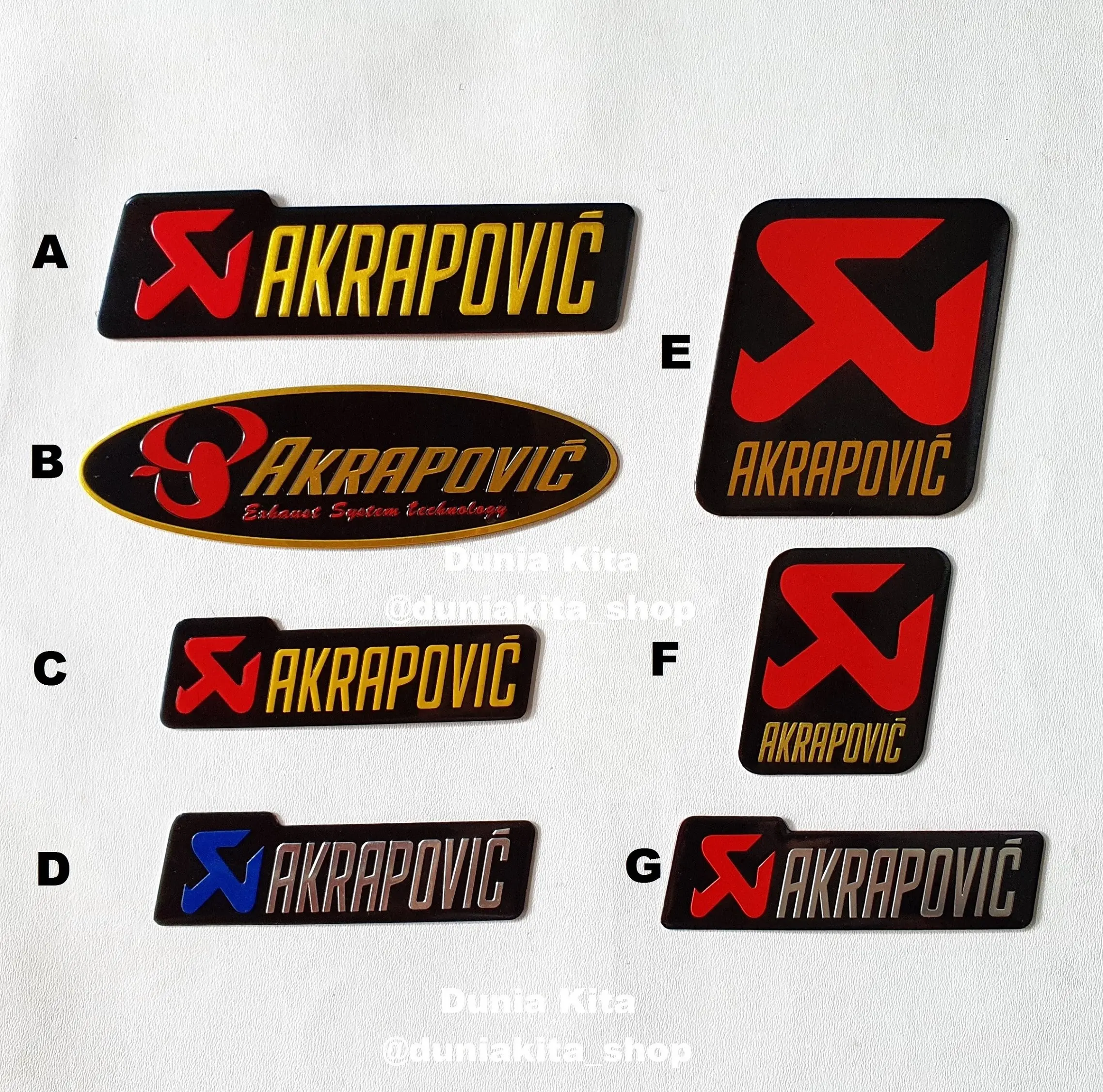 Stiker Emblem Akrapovic Almunium Tahan Panas Sticker