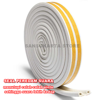 Gambar Door&Window Seal Penutup Celah Pintu jendela Peredam suara rubber seal - Hitam Type E, 2,5 M X 2 BARIS dari sansukarta store Kota Administrasi Jakarta Timur 4 Tokopedia