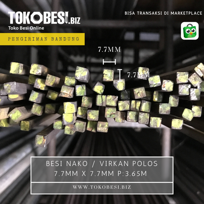 Gambar Besi Nako / Virkan polos 7.7x7.7mm x 3.65m dari Teguh tokobesi Kota Bandung Tokopedia