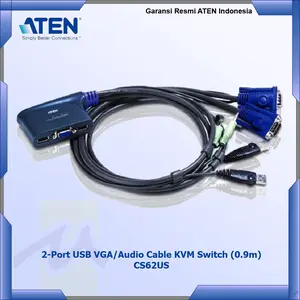 ATEN KVM Switch USB Cable 2-port (CS62US)