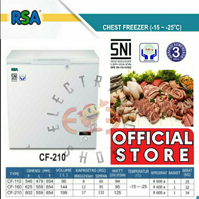 Gambar Rsa Cf 210 Chest Freezer 199 L - Cf210 dari E Three Shop Kota Administrasi Jakarta Utara Tokopedia