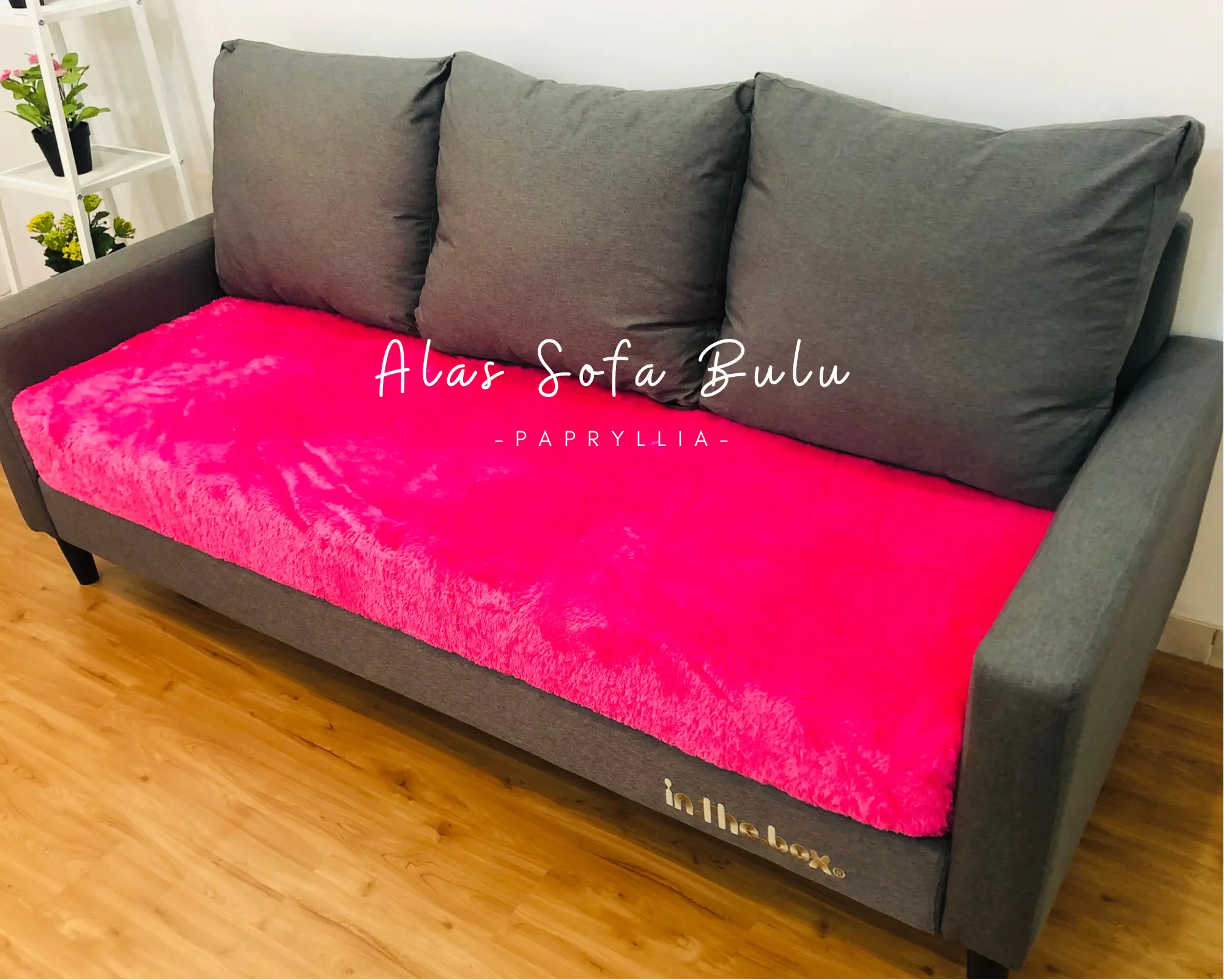 Alas Sofa Bulu Rasfur Ukuran 200x100cm ( Pink Tua )