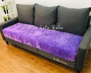Alas Sofa Bulu Rasfur Ukuran 200x100cm ( Ungu Muda )