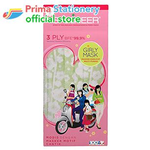 Skrineer Girly Mask 5s 3Ply Earloop Motif Masker Wanita /5