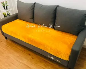 Alas Sofa Bulu Rasfur Ukuran 200x100cm ( Orange )