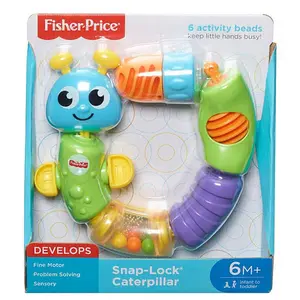 Mainan Edukasi Fisher Price Snap Lock Caterpillar original