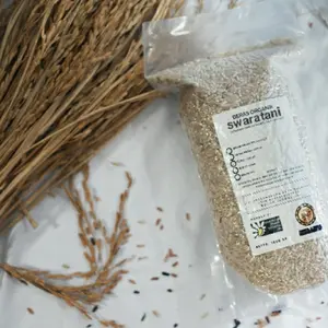 Beras Coklat Swaratani Organik 1kg - Organic Brown Rice Swaratani  Nasi Bahan Bubur Sehat Healthy  Food